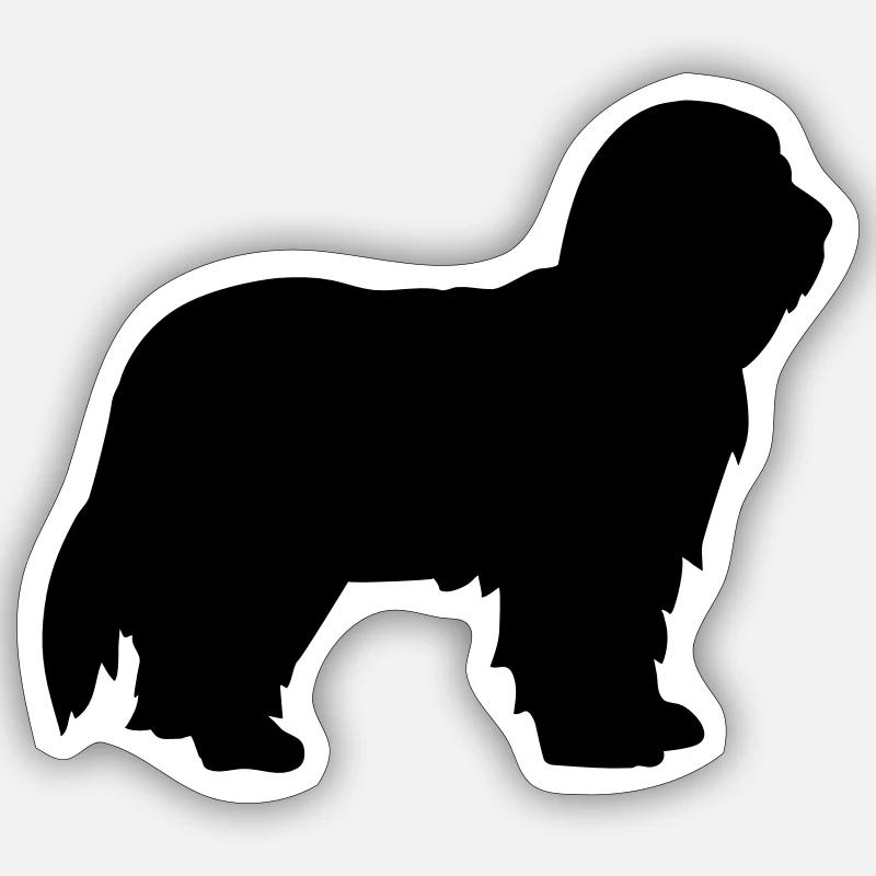 Bearded Collie Sticker taille S (10 x 10 cm)