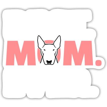 Bullterrier - Sticker Größe S (10 x 10 cm) - Mattweiß - Vorne