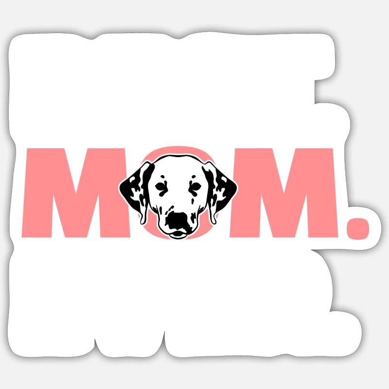 Dalmatien - Sticker taille S (10 x 10 cm) - blanc mat