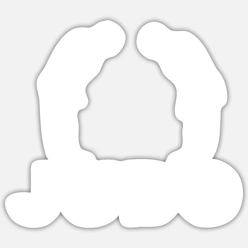 Judo - Sticker size S (10 x 10 cm) - white matte
