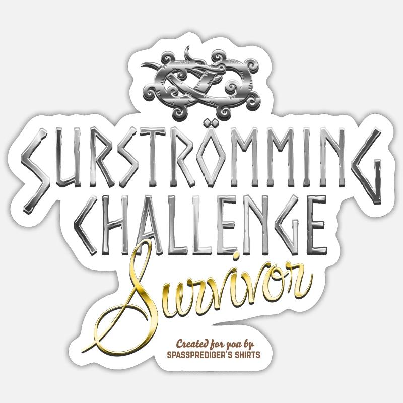 Surströmming Challenge Survivor Sticker Größe S (10 x 10 cm)