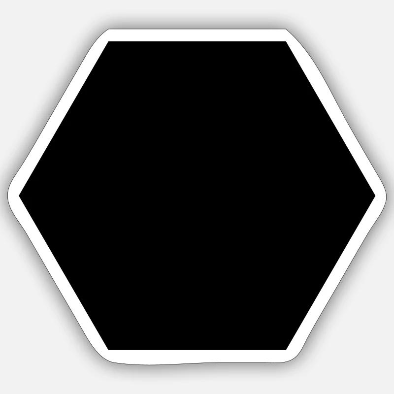 Hexagone - Sticker taille S (10 x 10 cm) - blanc mat