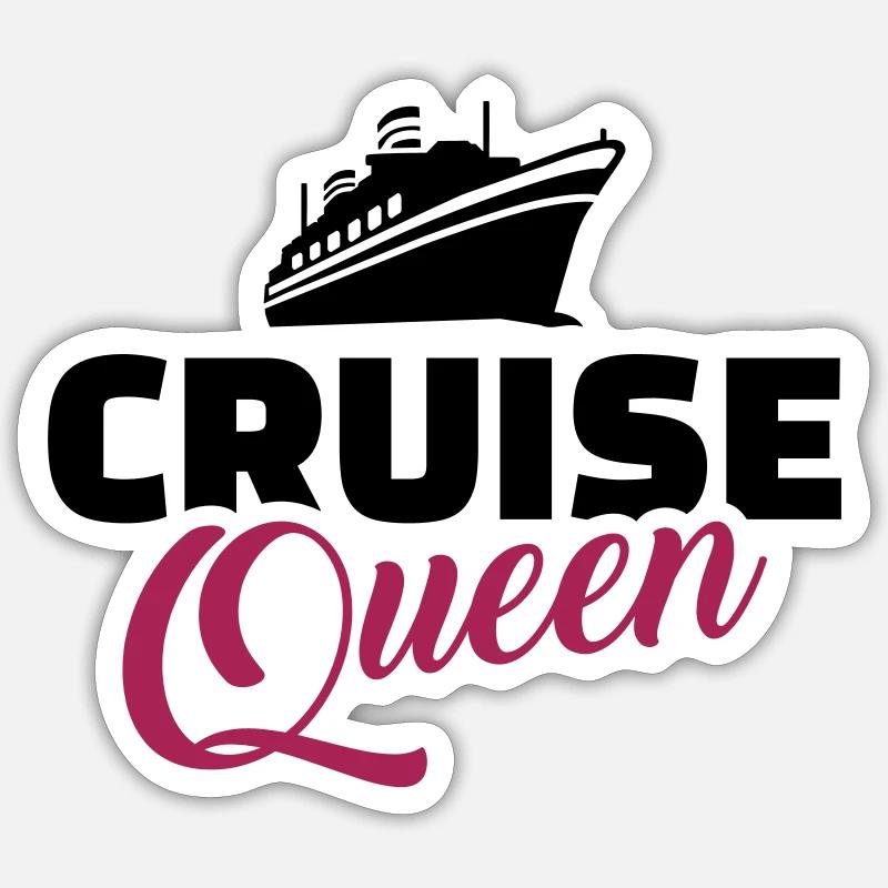 Croisière - Sticker taille S (10 x 10 cm) - blanc mat