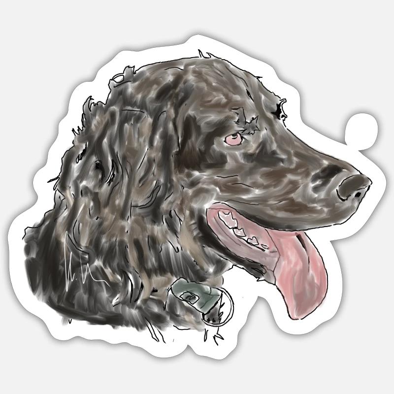 Quaildog - Sticker size S (10 x 10 cm) - white matte