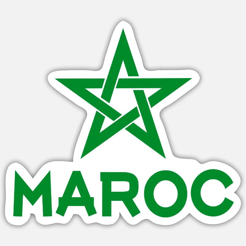 Marokko - Sticker Größe S (10 x 10 cm) - Mattweiß