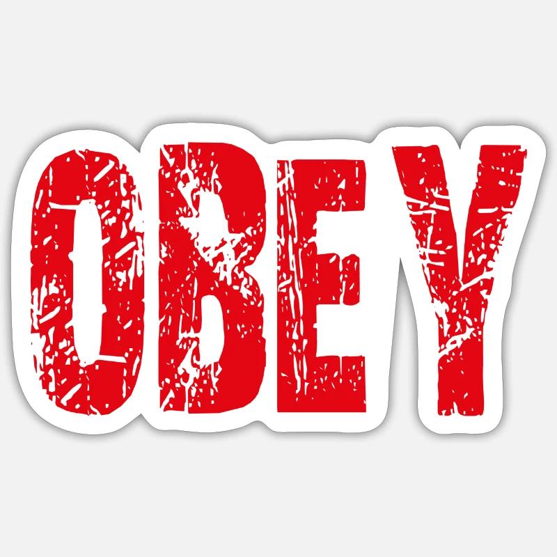 Obéir Sticker taille S (10 x 10 cm)