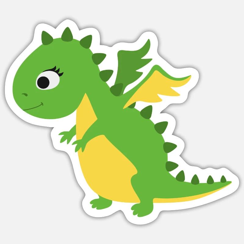 Dragon - Sticker size S (10 x 10 cm) - white matte