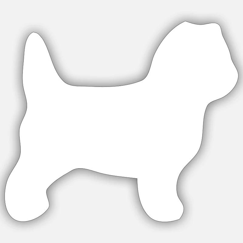Cairn Terrier - Sticker Größe S (10 x 10 cm) - Mattweiß