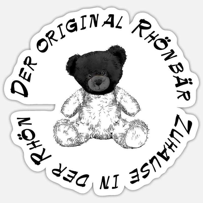 Rhönbär - Sticker taille S (10 x 10 cm) - blanc mat