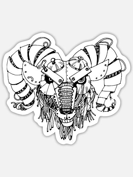  - Sticker size S (10 x 10 cm) - white matte