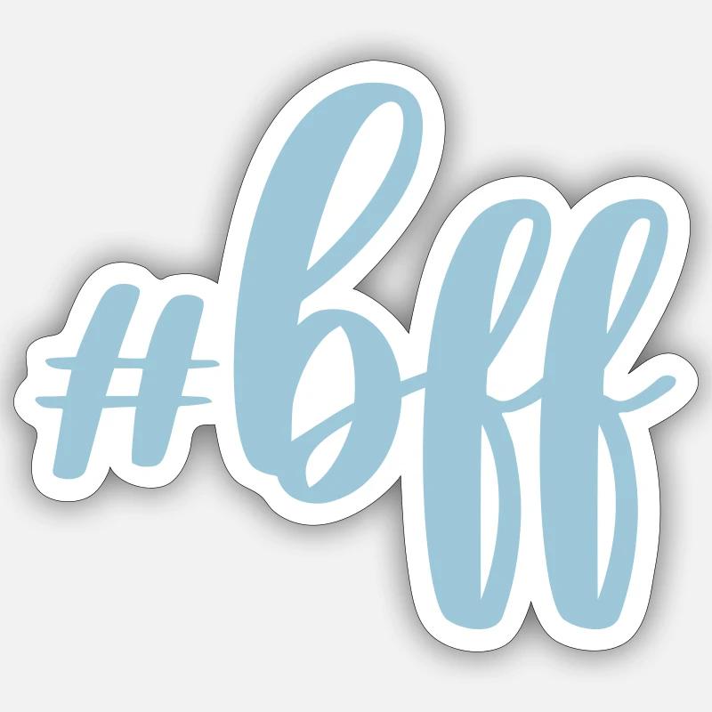 #bff - Sticker taille S (10 x 10 cm) - blanc mat