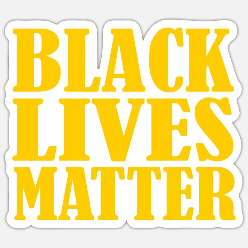 Les vies noires comptent - Sticker taille S (10 x 10 cm) - blanc mat