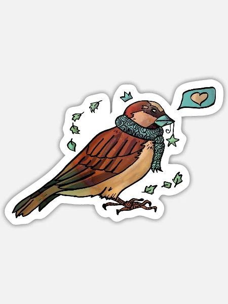 - Sticker size S (10 x 10 cm) - white matte