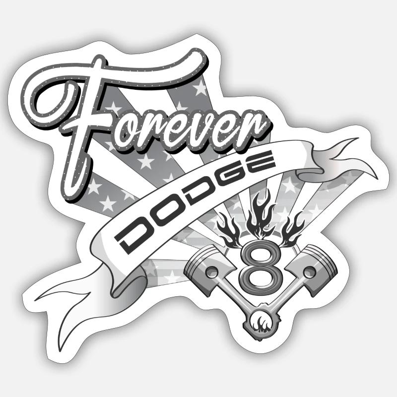 Forever V8 - Sticker size S (10 x 10 cm) - white matte