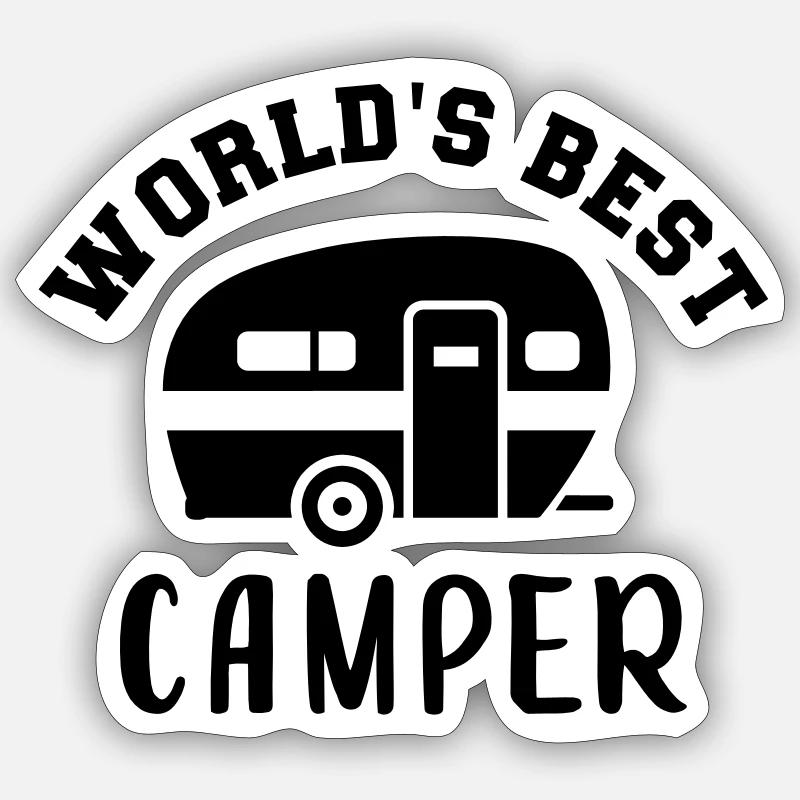 Caravan - Sticker size S (10 x 10 cm) - white matte