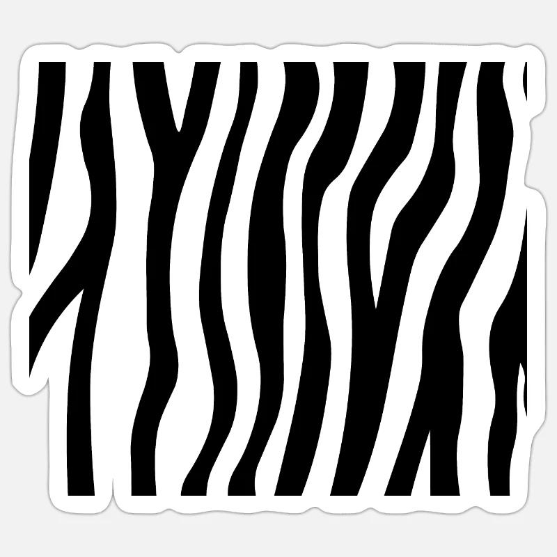 Zebra - Sticker size S (10 x 10 cm) - white matte