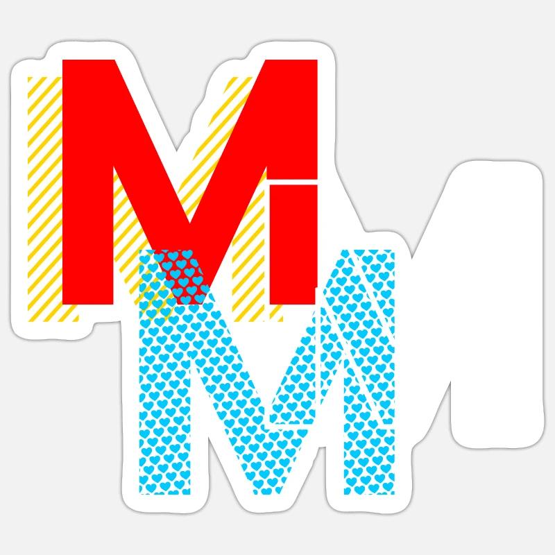 M mmm - Sticker taille S (10 x 10 cm) - blanc mat