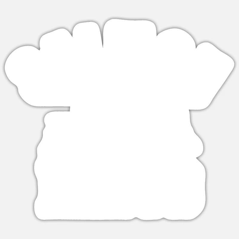 Saumon - Sticker taille S (10 x 10 cm) - blanc mat