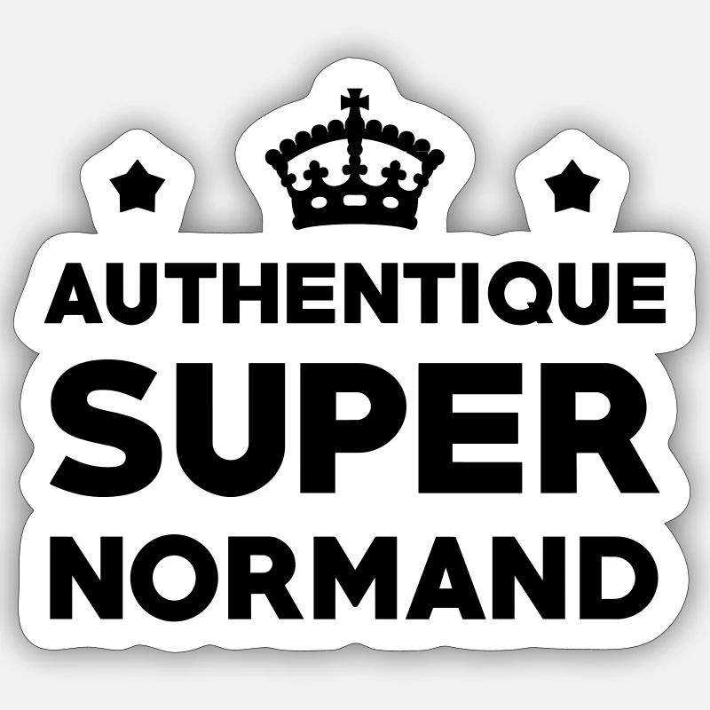 Authentique Super Normand - Sticker taille S (10 x 10 cm) - blanc mat
