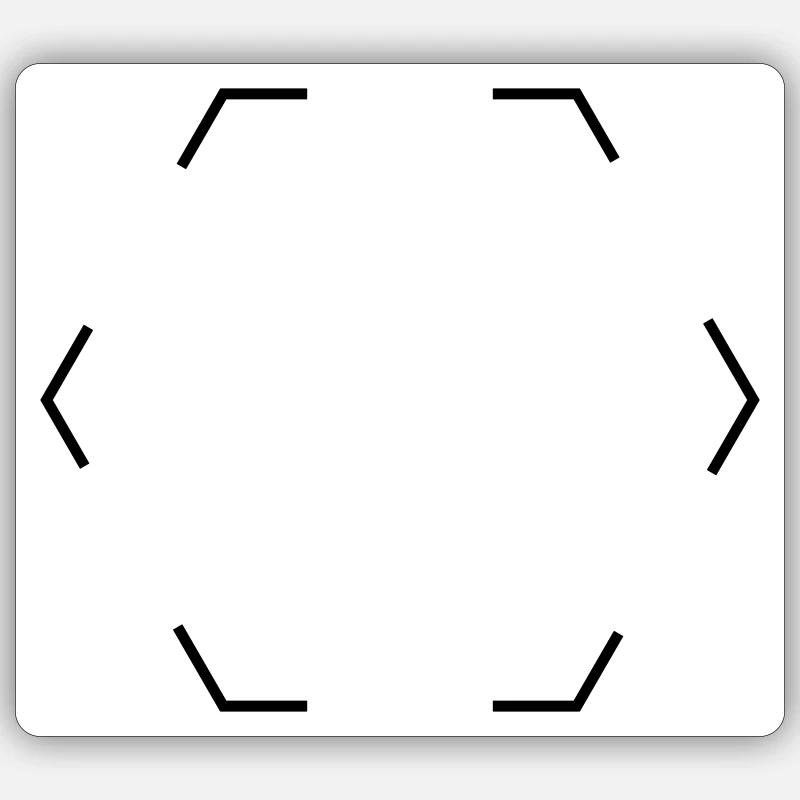 Hexagon gestrichelt - Sticker Größe S (10 x 10 cm) - Mattweiß