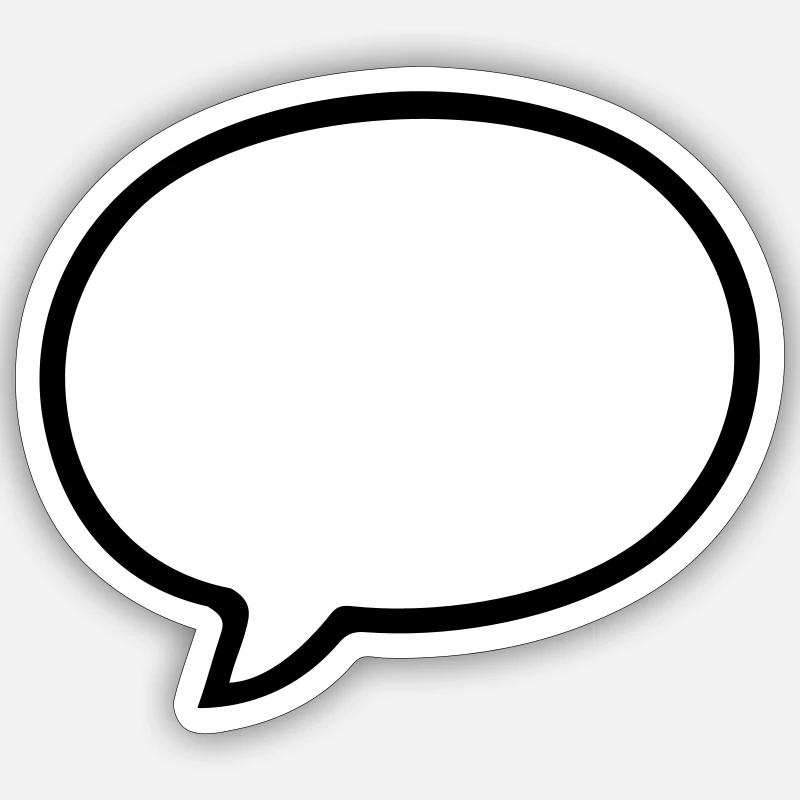 Speech bubble comic design Sticker size S (10 x 10 cm)