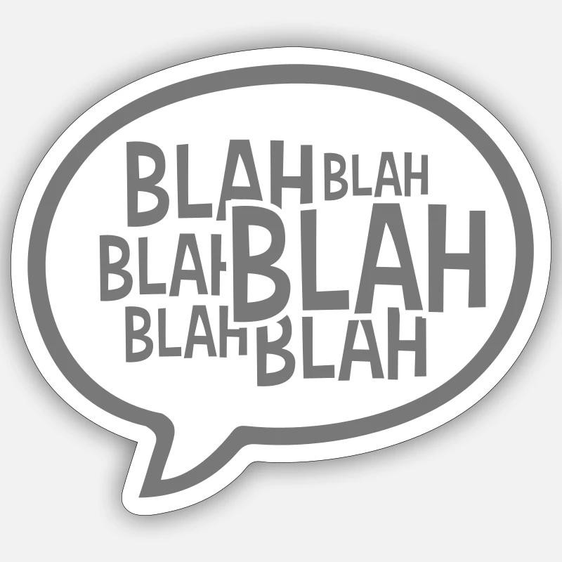 Sprechblase Comic Blah - Sticker Größe S (10 x 10 cm) - Mattweiß