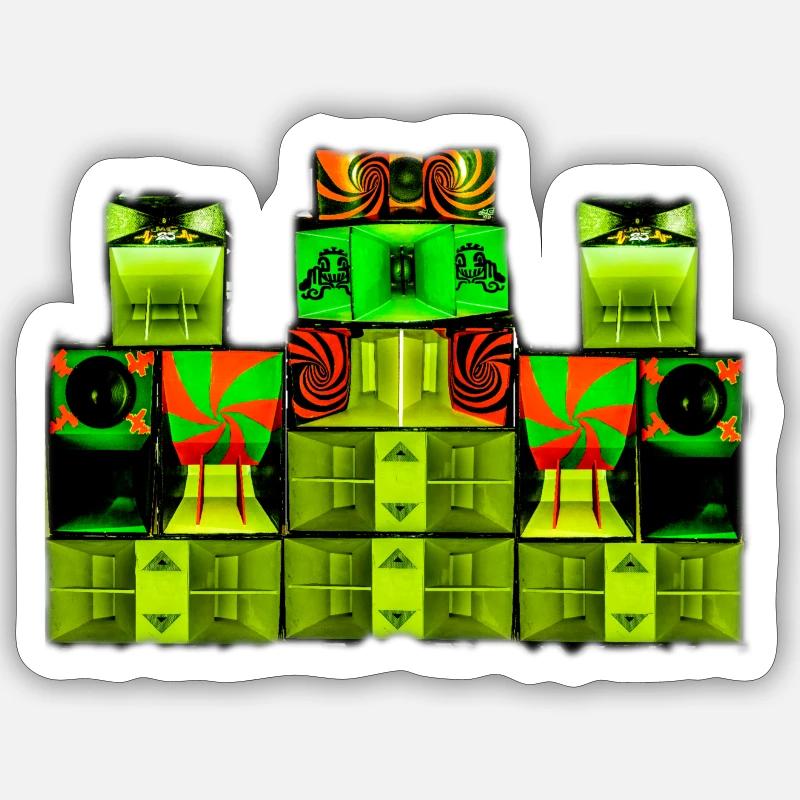 Système de son Mehrcore23 - Sticker taille S (10 x 10 cm) - blanc mat