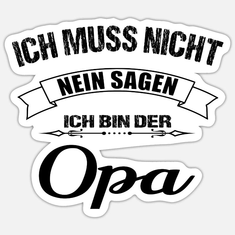 Opa - Sticker Größe S (10 x 10 cm) - Mattweiß
