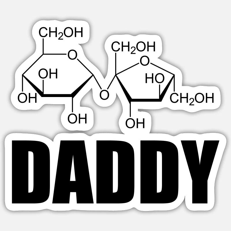 Nerdy Design "Sugar DADDY" - Struktur Sticker Größe S (10 x 10 cm)