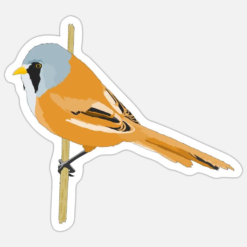 Panure à moustaches - Sticker taille S (10 x 10 cm) - blanc mat