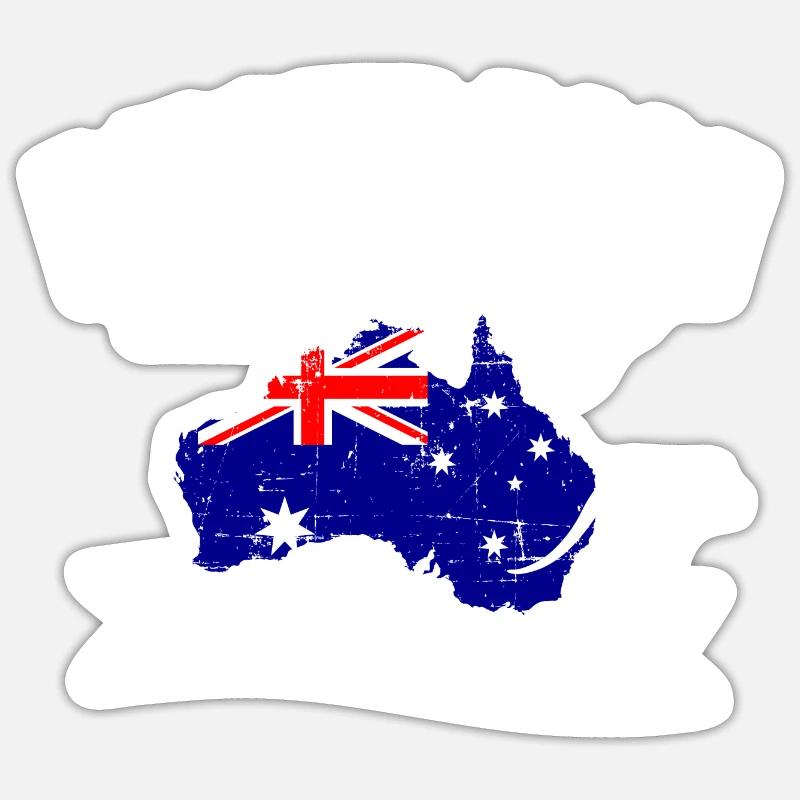 Australia - Sticker size S (10 x 10 cm) - white matte