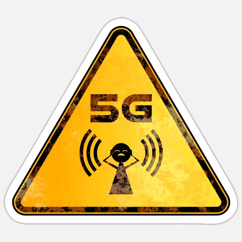 5G - Sticker size S (10 x 10 cm) - white matte
