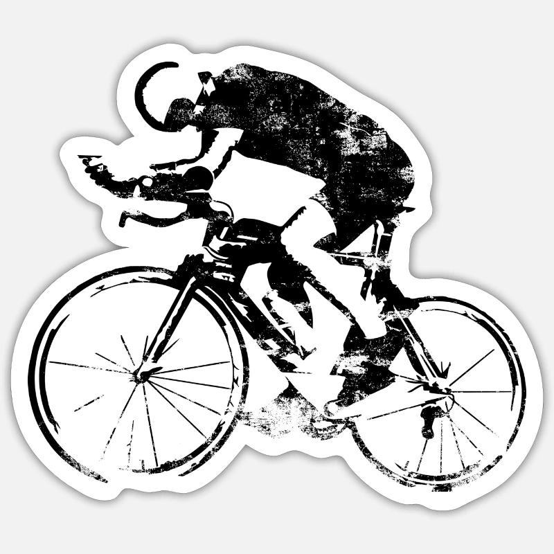 Vélo de route cyclisme cyclisme Sticker taille S (10 x 10 cm)