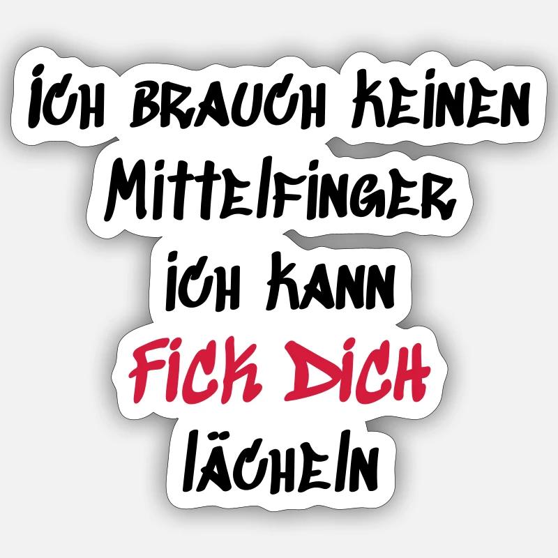 Fick Dich lächeln - Sticker Größe S (10 x 10 cm) - Mattweiß