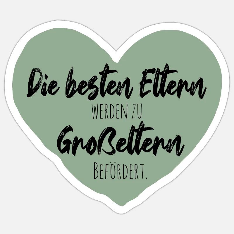 Die besten Eltern werden zu Großeltern befördert. Sticker Größe S (10 x 10 cm)