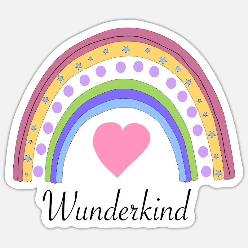 wunderkind - Sticker Größe S (10 x 10 cm) - Mattweiß