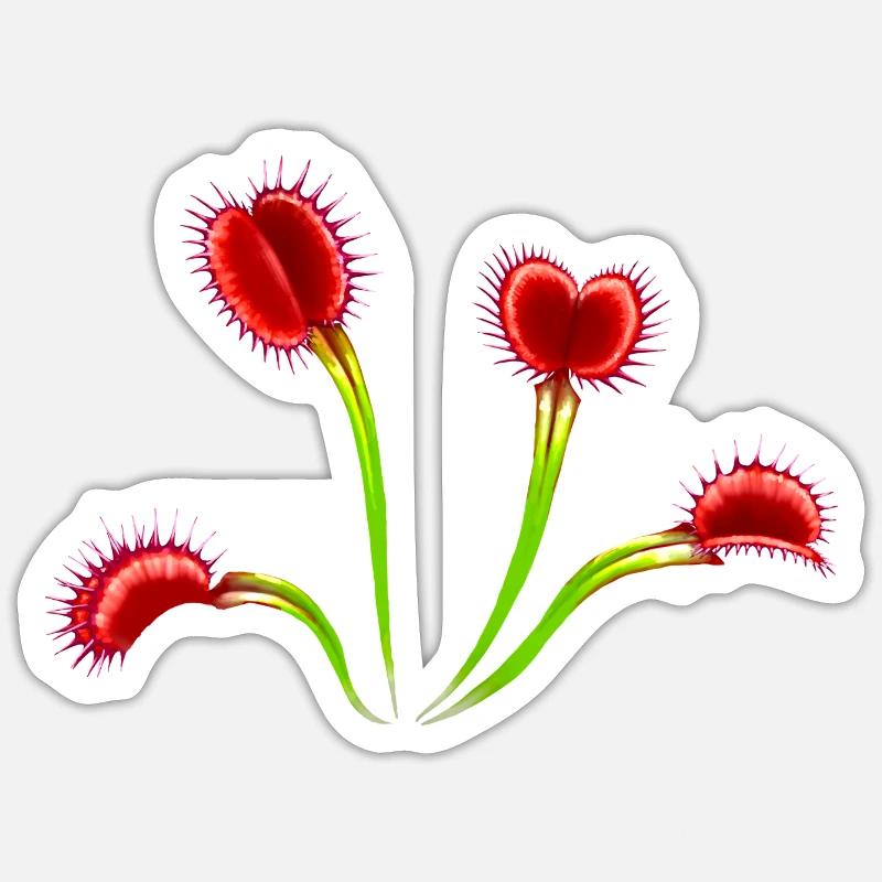 Grande plante Venus Flytrap Dionaea Carnivores Sticker taille S (10 x 10 cm)