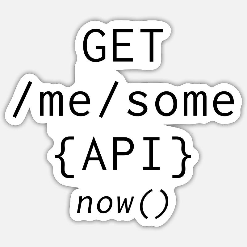 Api Programming Informatic Geschenk Spruch Sticker Größe S (10 x 10 cm)