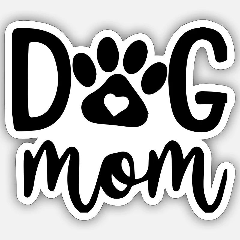 Dog Mom Sticker Größe S (10 x 10 cm)