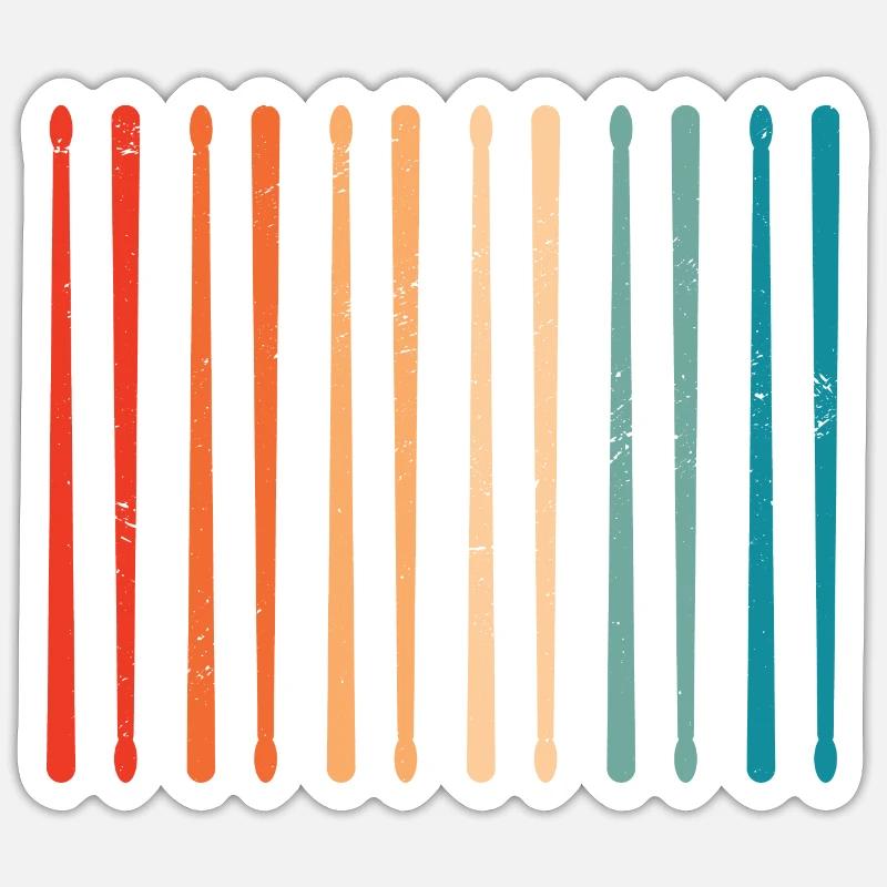 Drumsticks Percussion percussion Sticker taille S (10 x 10 cm)