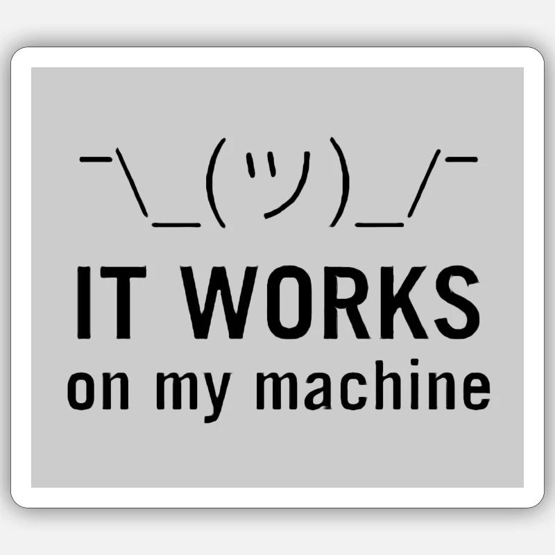 humour helpdesk - Sticker taille S (10 x 10 cm) - blanc mat