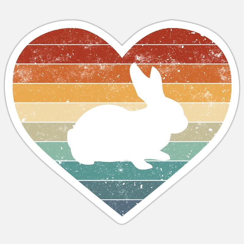 Lapin lapin - Sticker taille S (10 x 10 cm) - blanc mat