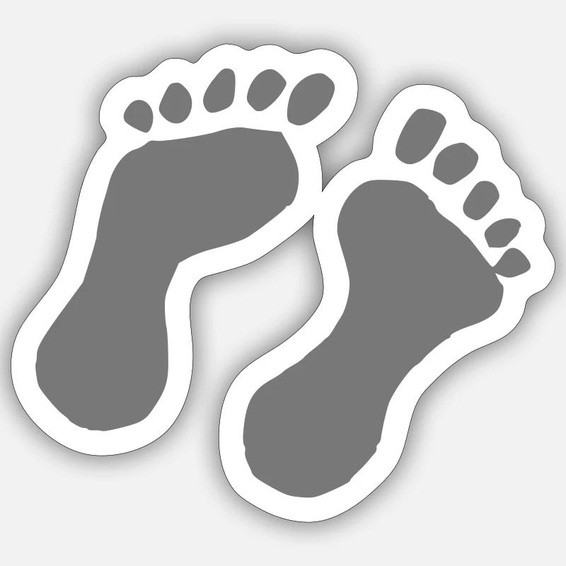 empreinte - Sticker taille S (10 x 10 cm) - blanc mat