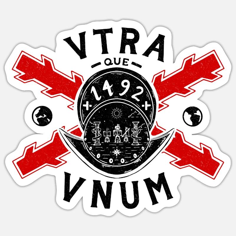 VTRAQUE VNUM - Sticker Größe S (10 x 10 cm) - Mattweiß