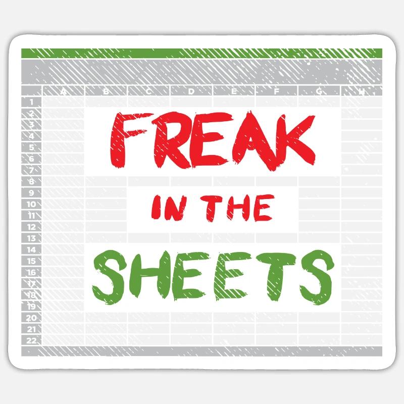Freak In The Sheets - Sticker taille S (10 x 10 cm) - blanc mat