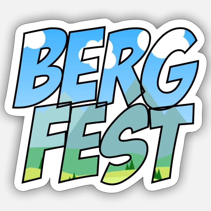 Bergfest Sticker Größe S (10 x 10 cm)