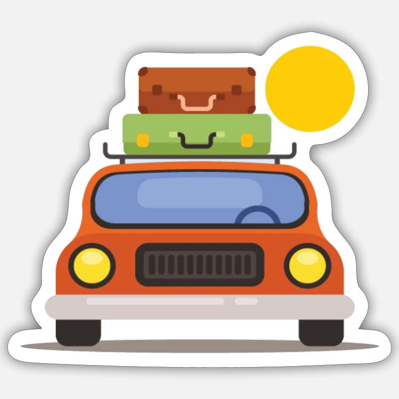 voiture - Sticker taille S (10 x 10 cm) - blanc mat