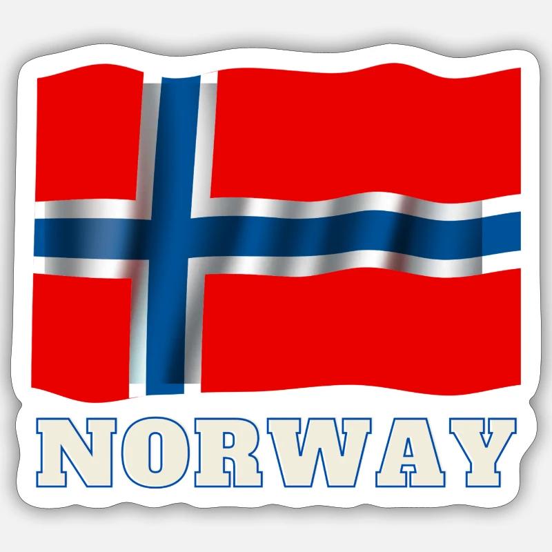 NORWAY - Sticker size S (10 x 10 cm) - white matte