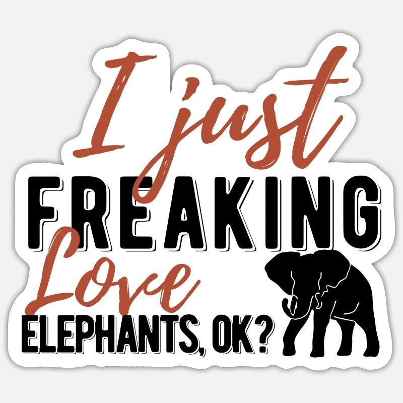 Eléphant - Sticker taille S (10 x 10 cm) - blanc mat