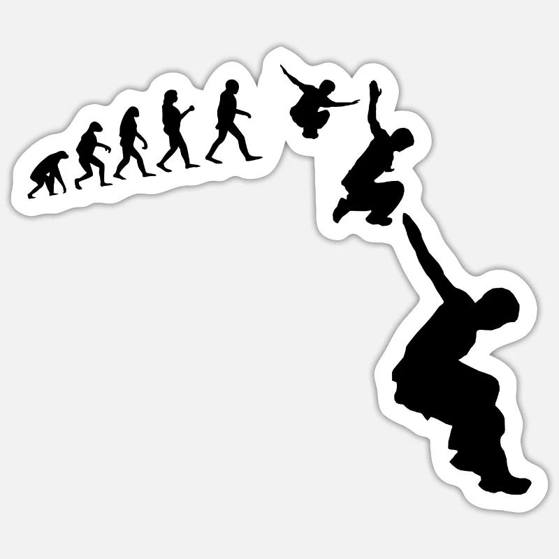Evolution Parkour Sports extrêmes Sticker taille S (10 x 10 cm)